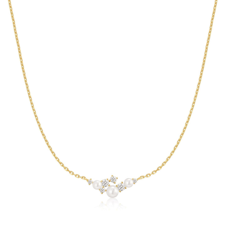 Ania Haie Silver Shell Pearl Cluster Necklace N074-06H