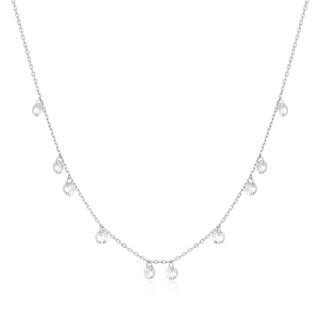 Ania Haie Silver Droplet Station Necklace N074-08H