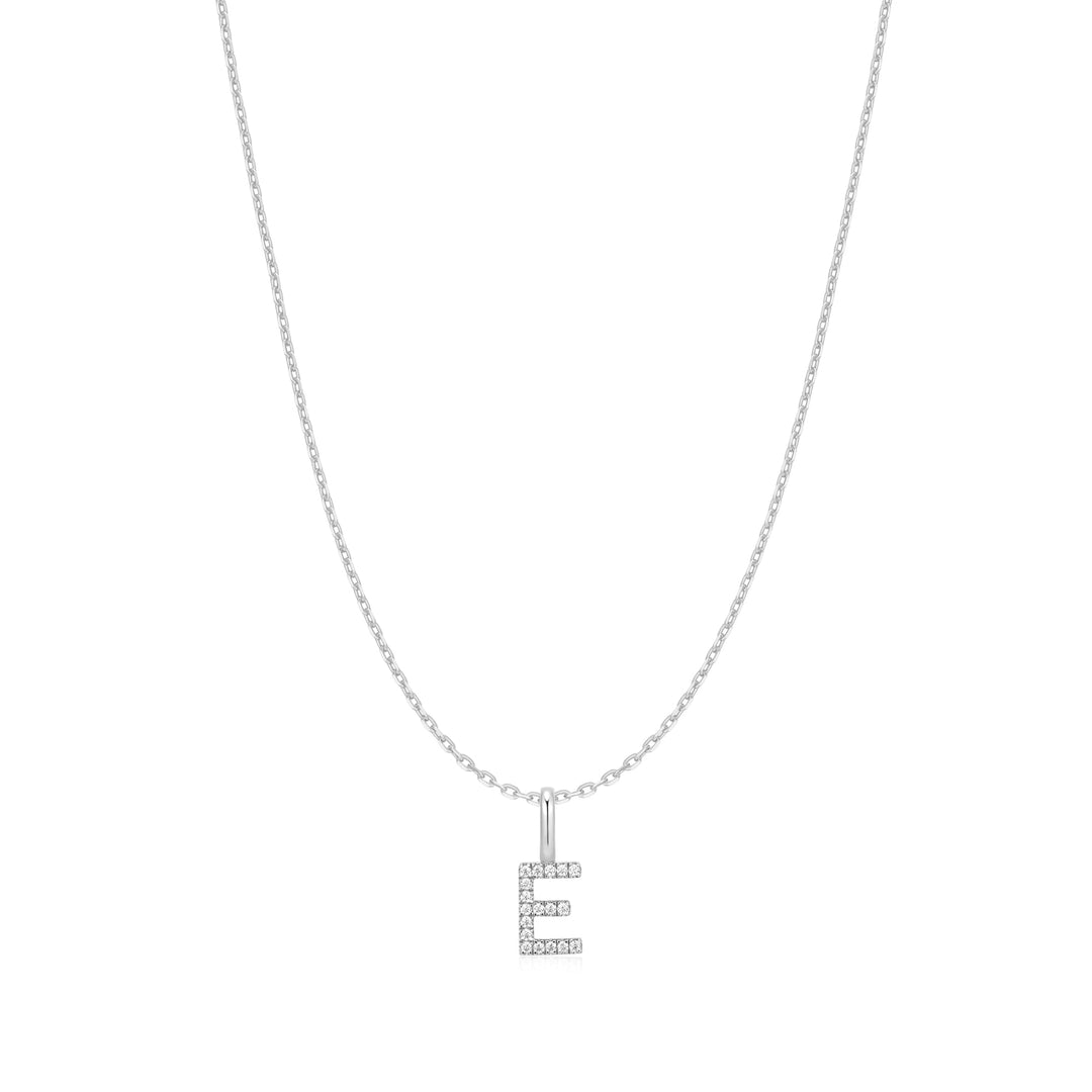 Ania Haie Silver Letter E Initial Necklace N074-13H