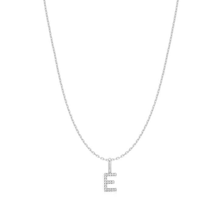 Ania Haie Silver Letter E Initial Necklace N074-13H