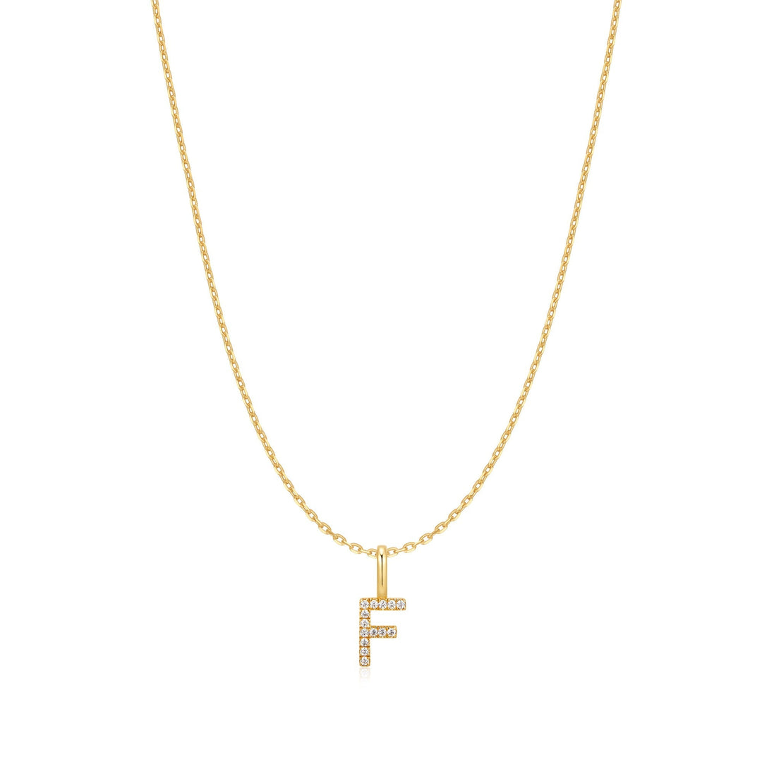 Ania Haie Gold Letter F Initial Necklace N074-14G