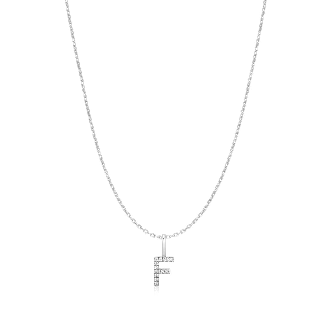 Ania Haie Silver Letter F Initial Necklace N074-14H