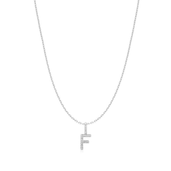 Ania Haie Silver Letter F Initial Necklace N074-14H