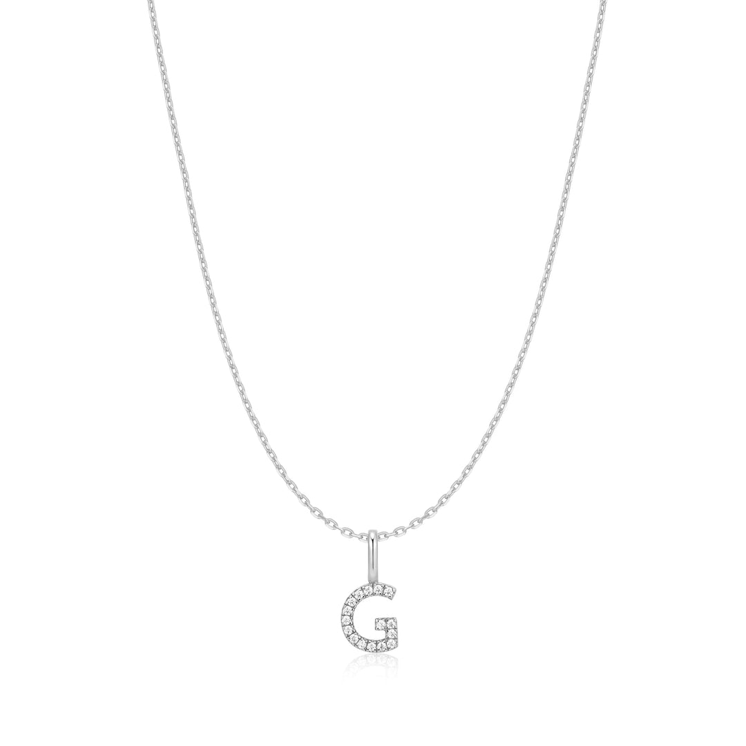 Ania Haie Silver Letter G Initial Necklace N074-15H