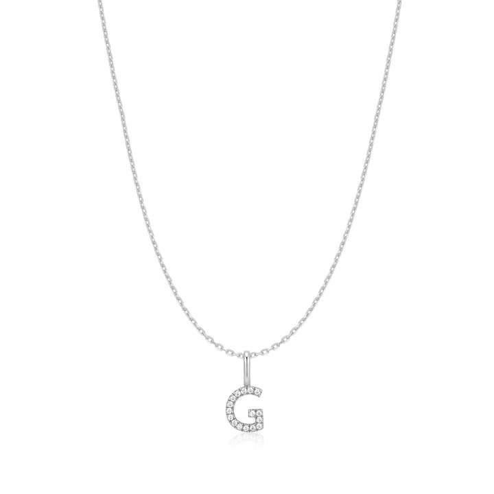 Ania Haie Silver Letter G Initial Necklace N074-15H