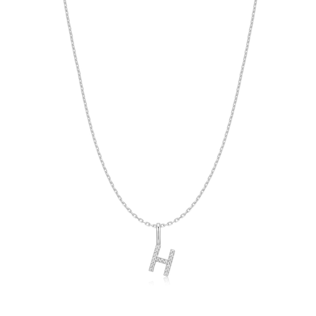Ania Haie Silver Letter H Initial Necklace N074-16H