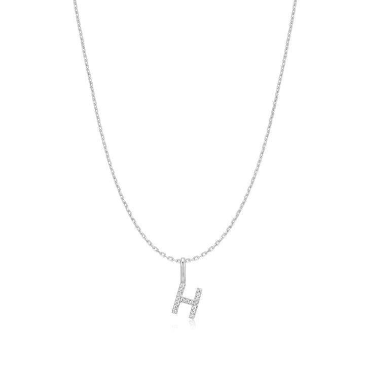 Ania Haie Silver Letter H Initial Necklace N074-16H