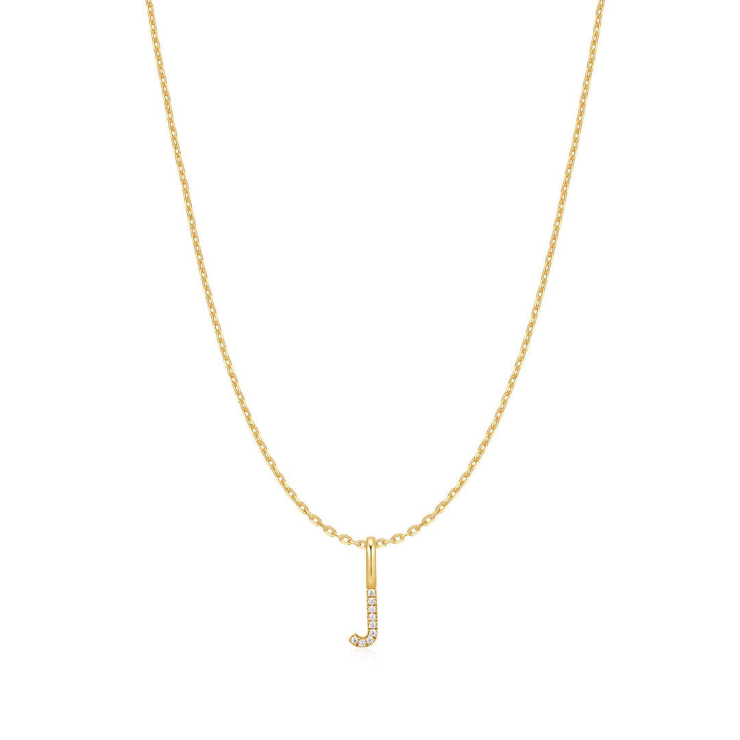 Ania Haie Gold Letter J Initial Necklace N074-18G