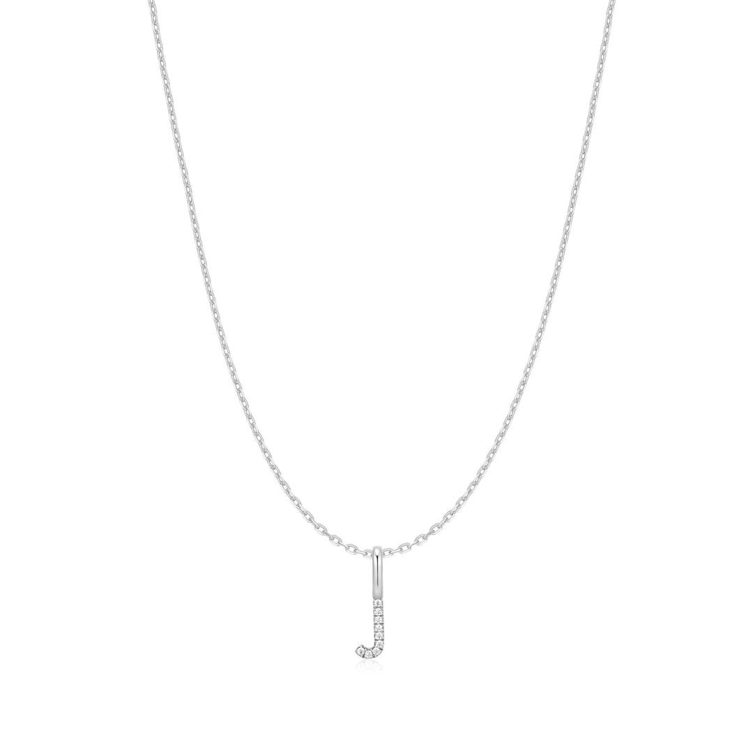Ania Haie Silver Letter J Initial Necklace N75-18H