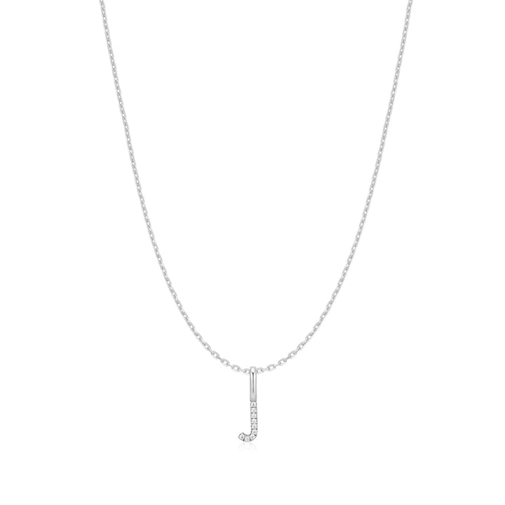 Ania Haie Silver Letter J Initial Necklace N75-18H