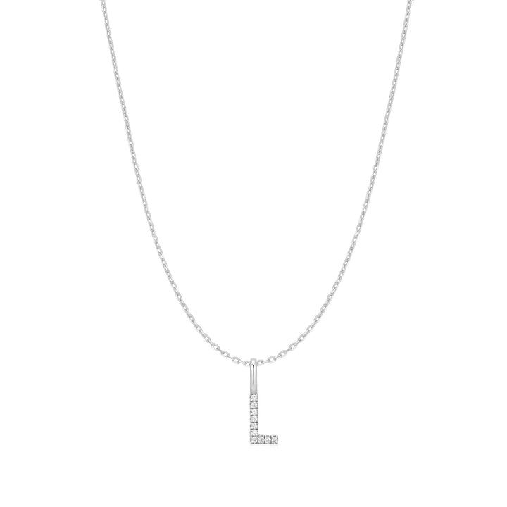 Ania Haie Silver Letter L Initial Necklace N074-20H