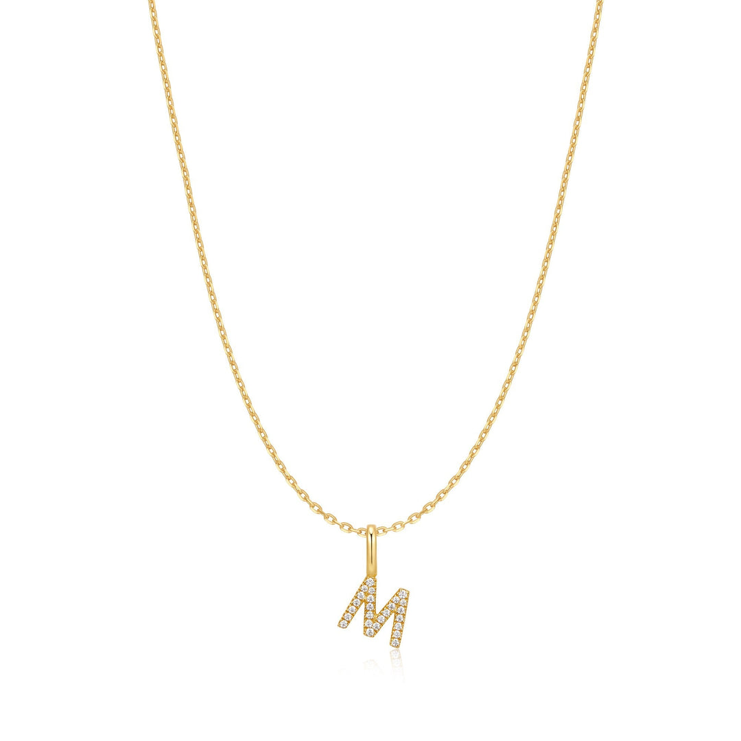 Ania Haie Gold Letter M Initial Necklace N074-21G