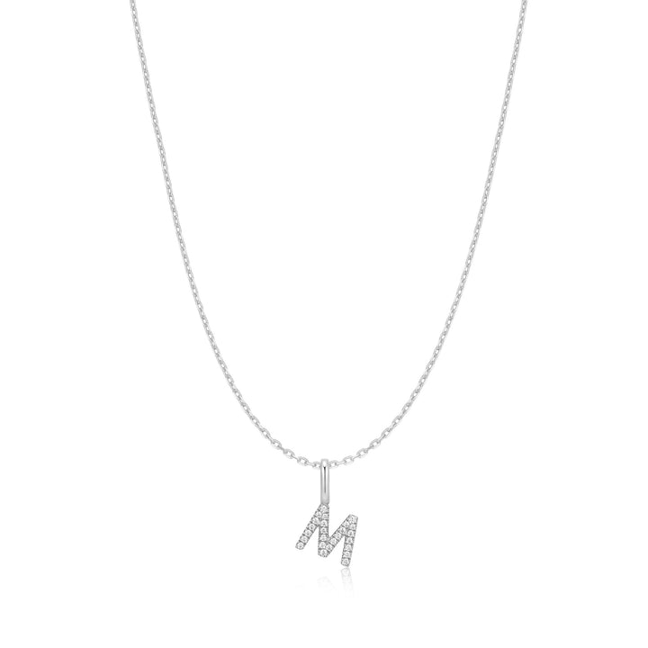Ania Haie Silver Letter M Initial Necklace N074-21H