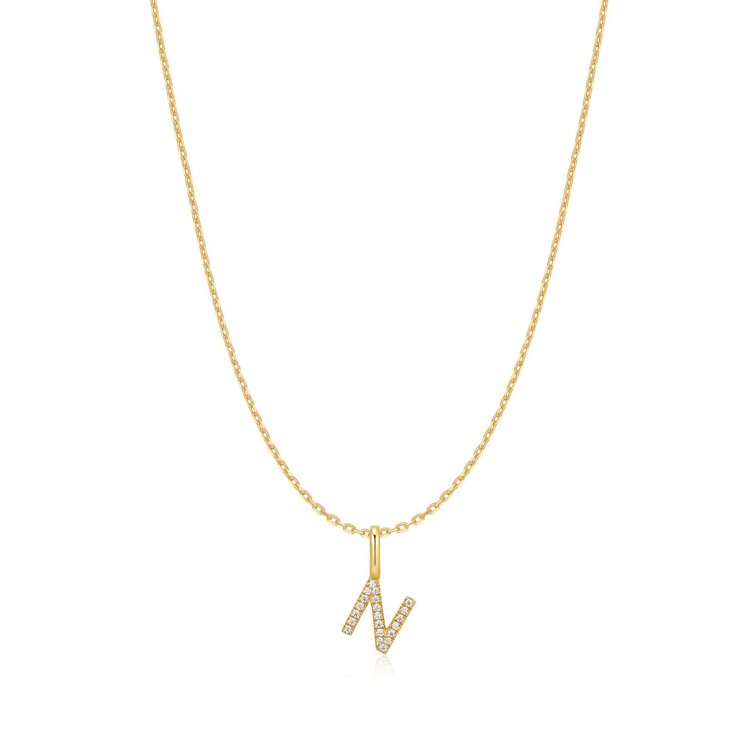 Ania Haie Gold Letter N Initial Necklace N074-22G