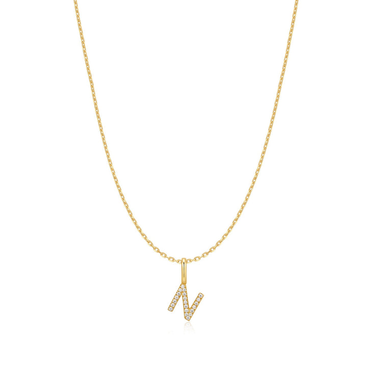 Ania Haie Gold Letter N Initial Necklace N074-22G