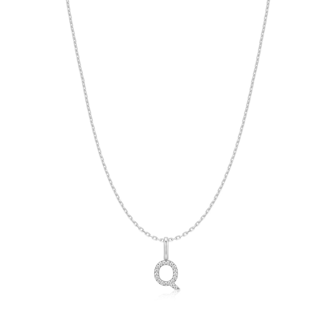 Ania Haie Silver Letter Q Initial Necklace N074-25H
