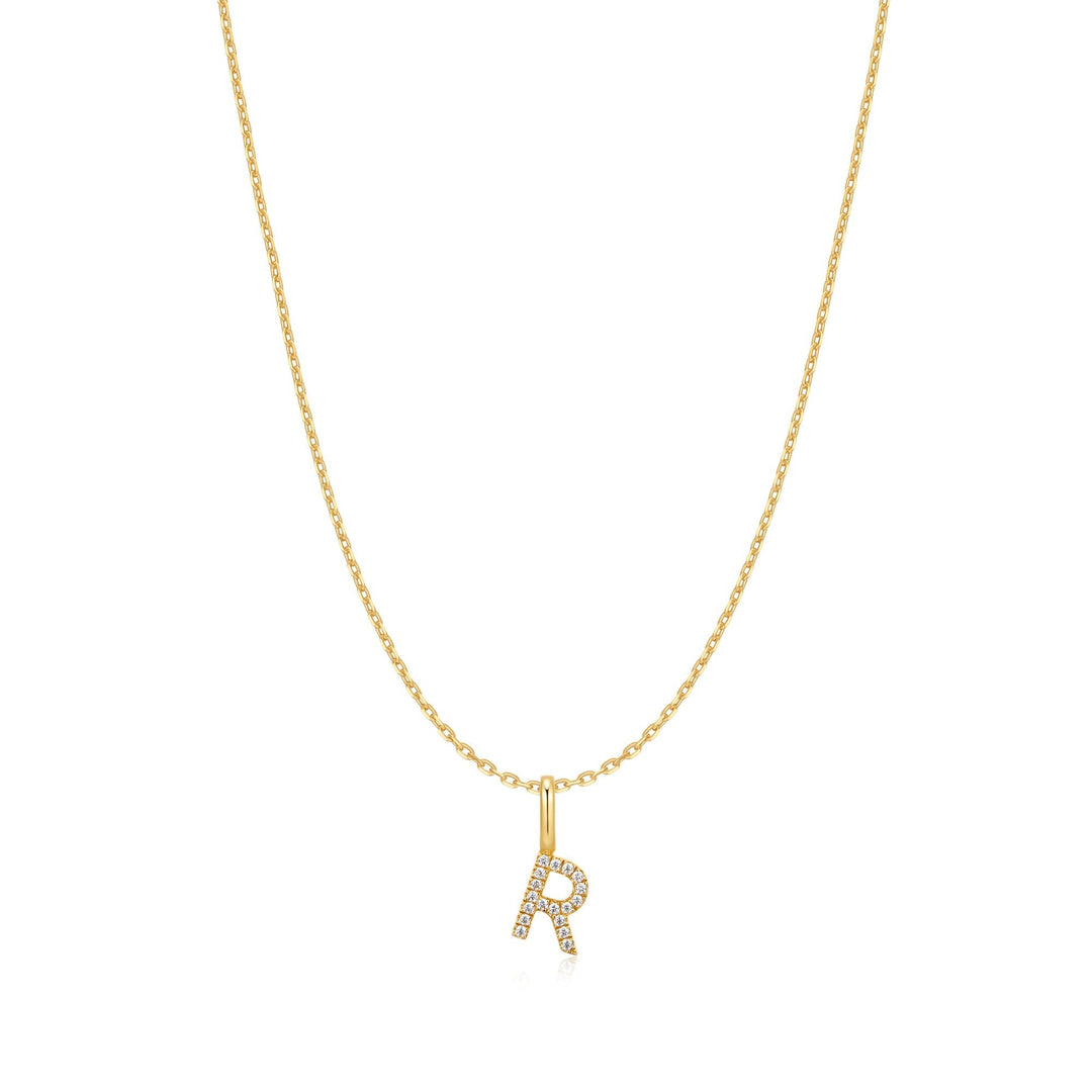 Ania Haie Gold Letter R Initial Necklace N074-26G