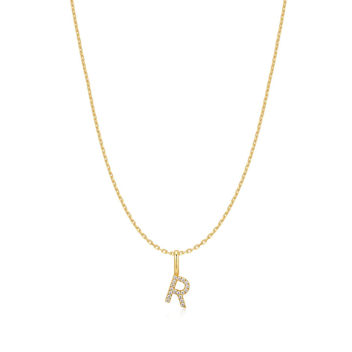 Ania Haie Gold Letter R Initial Necklace N074-26G