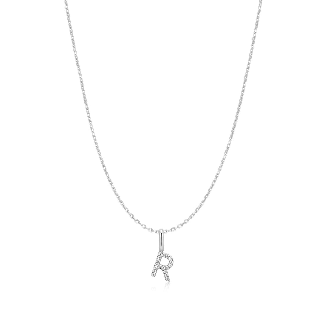 Ania Haie Silver Letter R Initial Necklace N074-26H