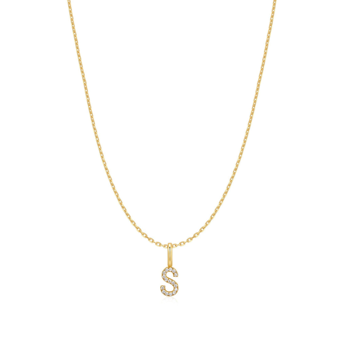 Ania Haie Gold Letter S Initial Necklace N074-27G