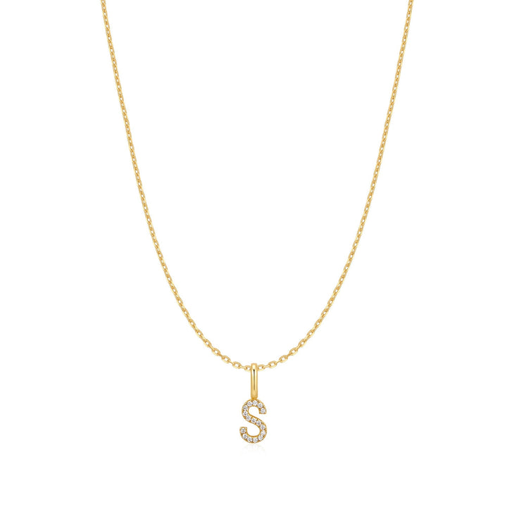 Ania Haie Gold Letter S Initial Necklace N074-27G