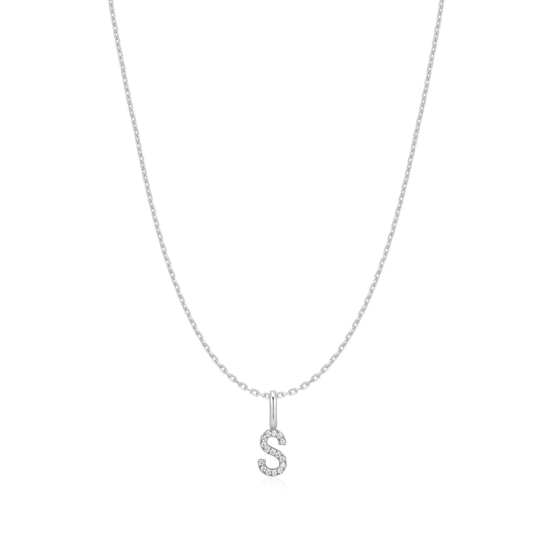 Ania Haie Silver Letter S Initial Necklace N074-27H