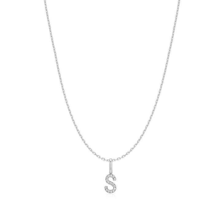 Ania Haie Silver Letter S Initial Necklace N074-27H