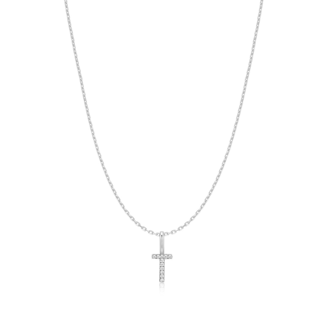 Ania Haie Silver Letter T Initial Necklace N074-28H