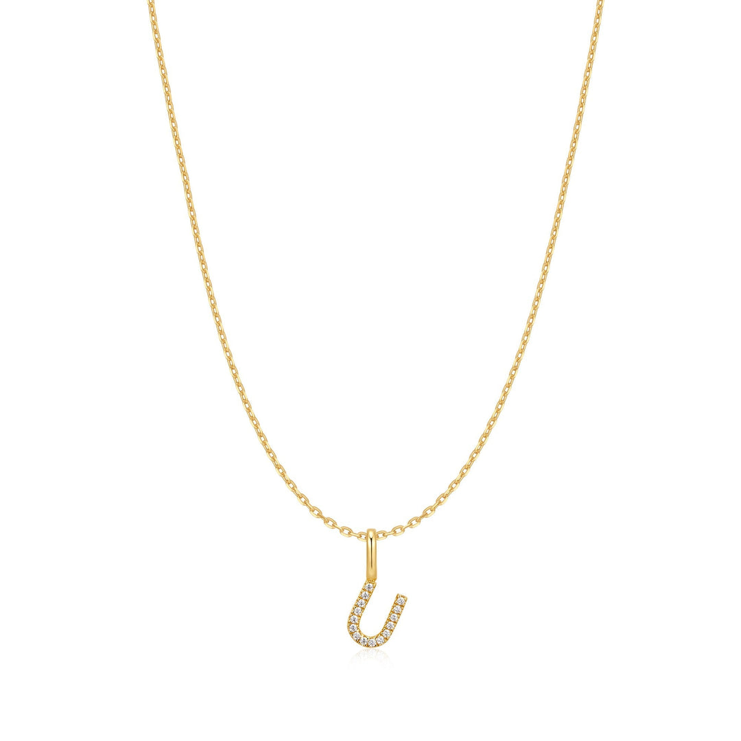 Ania Haie Gold Letter U Initial Necklace N074-29G