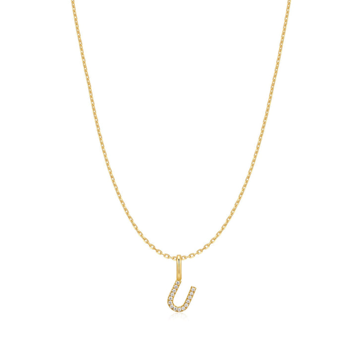 Ania Haie Gold Letter U Initial Necklace N074-29G