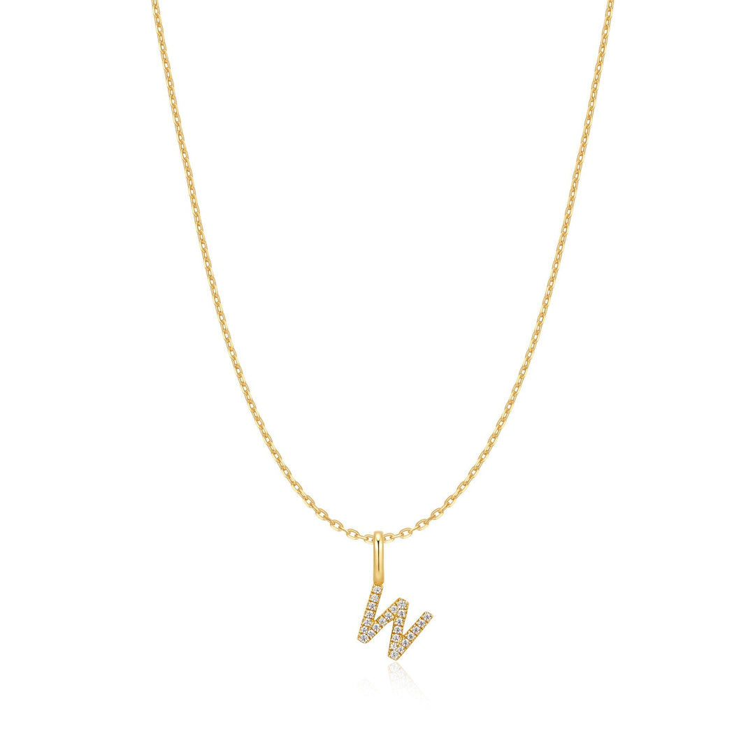 Ania Haie Gold Letter W Initial Necklace N074-31G