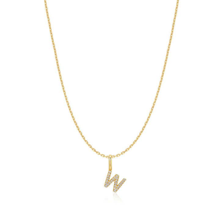 Ania Haie Gold Letter W Initial Necklace N074-31G