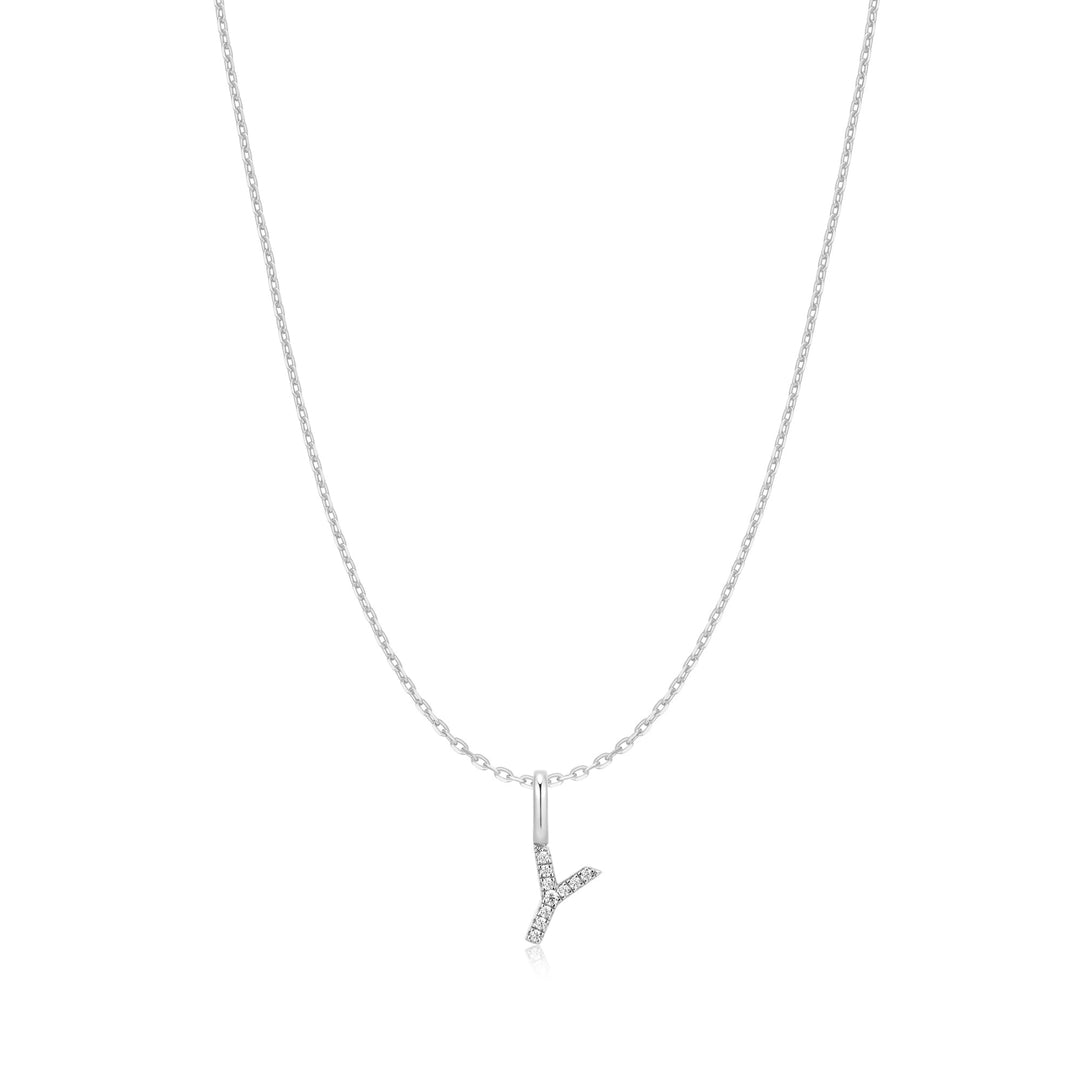 Ania Haie Silver Letter Y Initial Necklace N074-33H