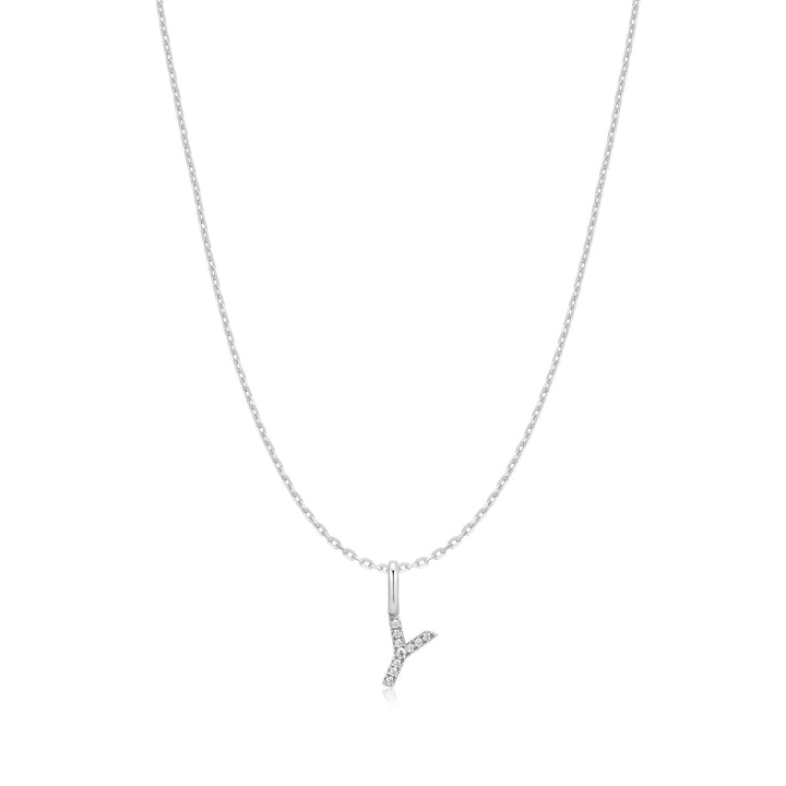 Ania Haie Silver Letter Y Initial Necklace N074-33H