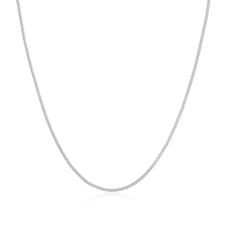 Ania Haie Silver Slim Curb Link Chain Necklace N074-36H