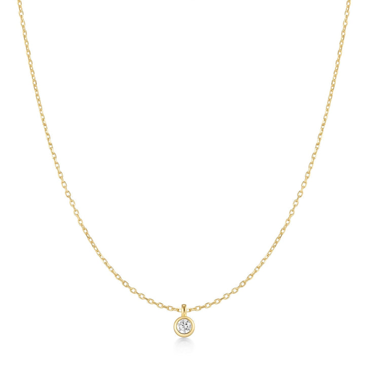 Ania Haie Gold Classic Bezel-Set Solitaire Necklace N075-01G