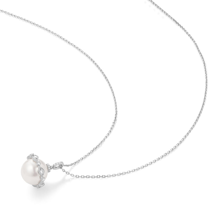 Ania Haie Silver Shell Pearl Halo Evil-Eye Necklace N075-02H