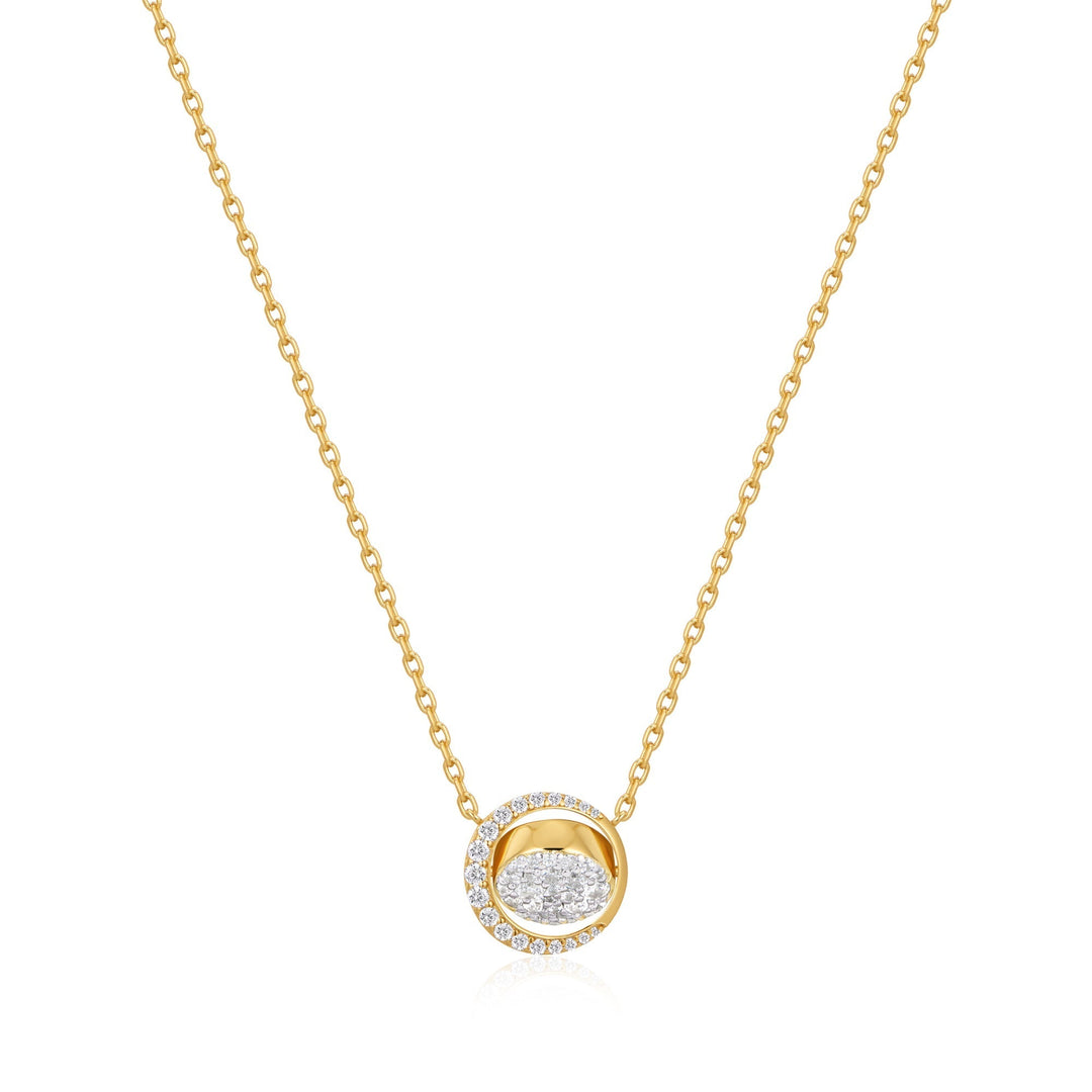 Ania Haie Gold Reversible Pave Moon Evil-Eye Necklace N075-04G