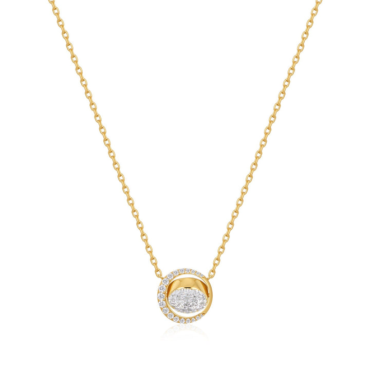 Ania Haie Gold Reversible Pave Moon Evil-Eye Necklace N075-04G