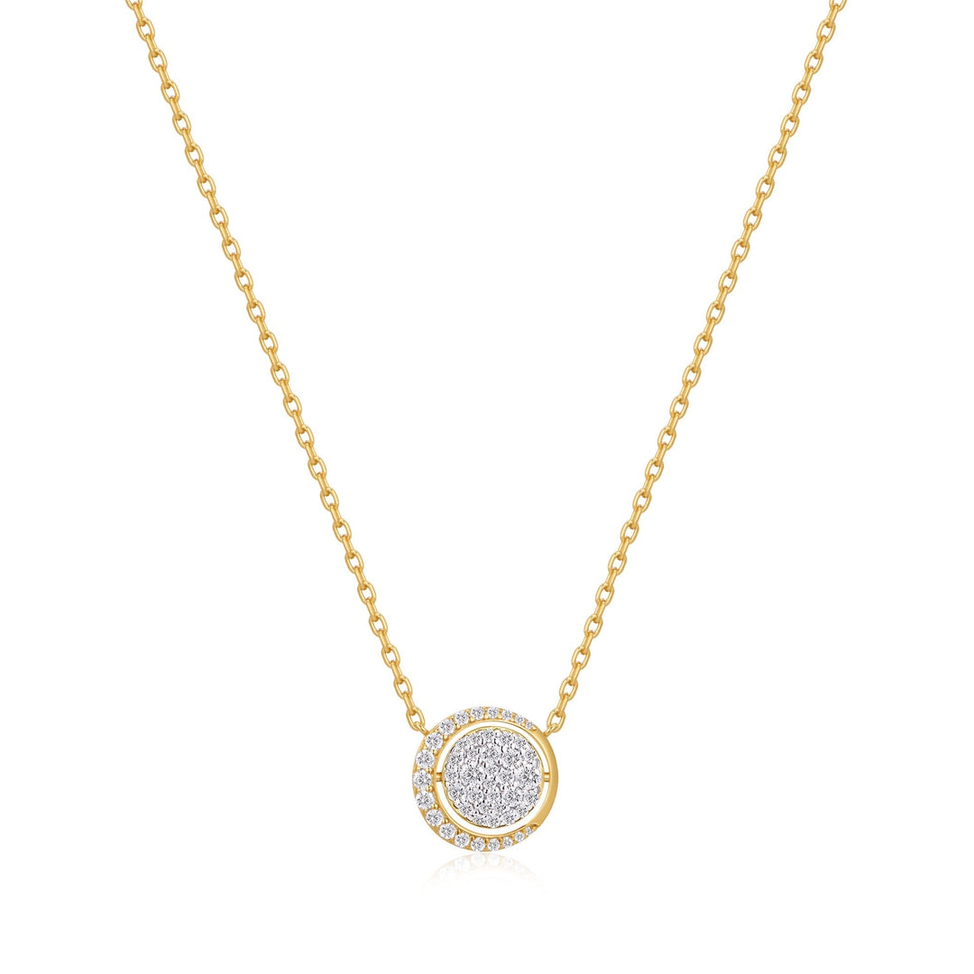 Ania Haie Gold Reversible Pave Moon Evil-Eye Necklace N075-04G