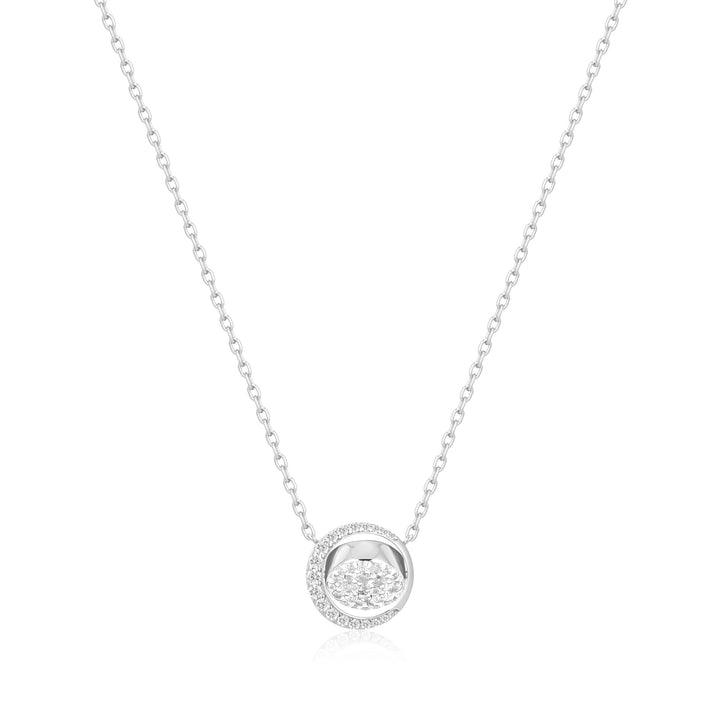 Ania Haie Silver Reversible Pave Moon Evil-Eye Necklace N075-04H