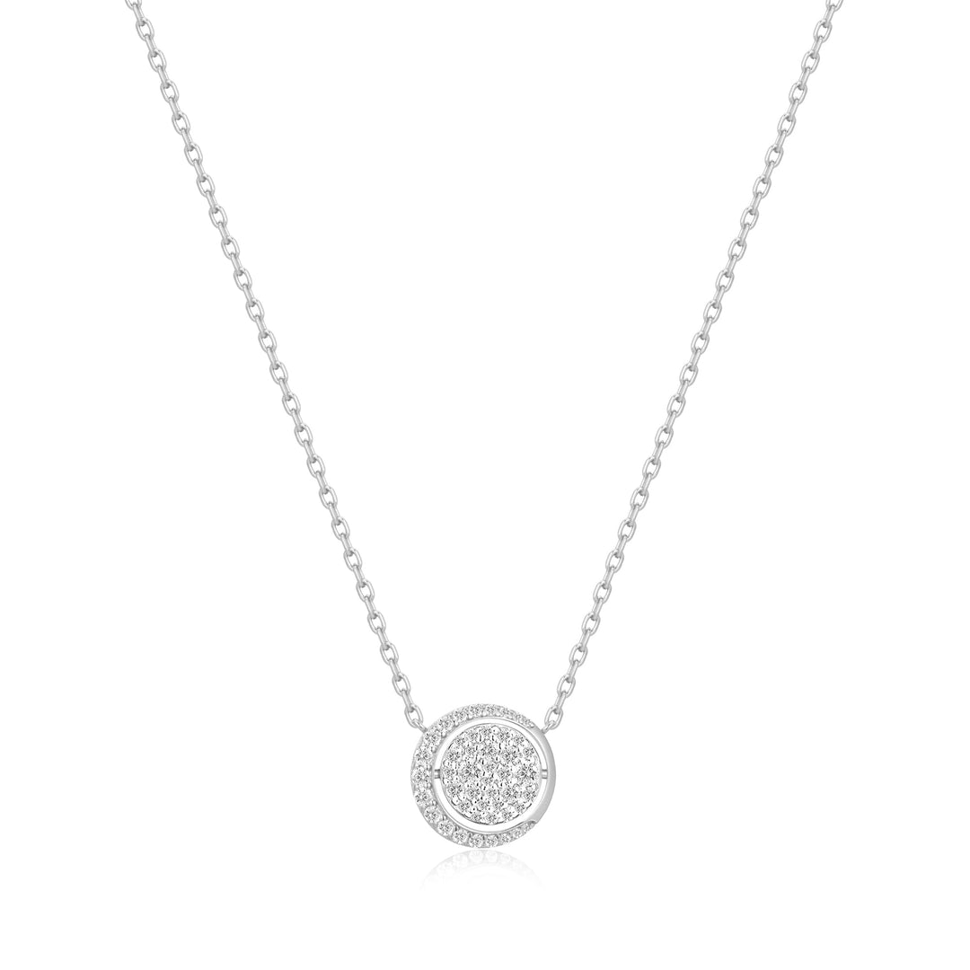 Ania Haie Silver Reversible Pave Moon Evil-Eye Necklace N075-04H