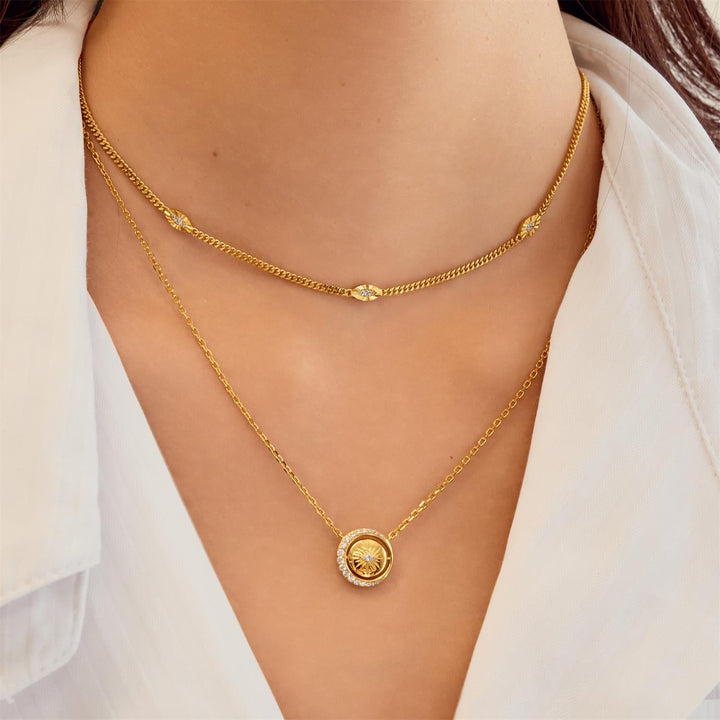 Ania Haie Gold Evil Eye Station Necklace N075-06G