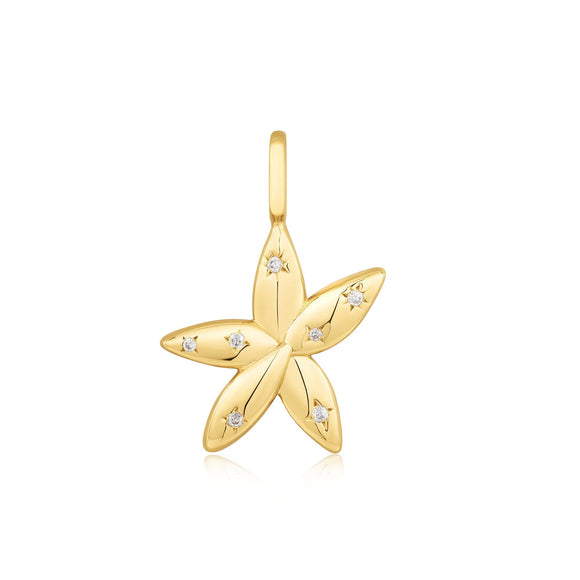 Ania Haie Gold Sparkle Flower Charm Pendant NC055-05G