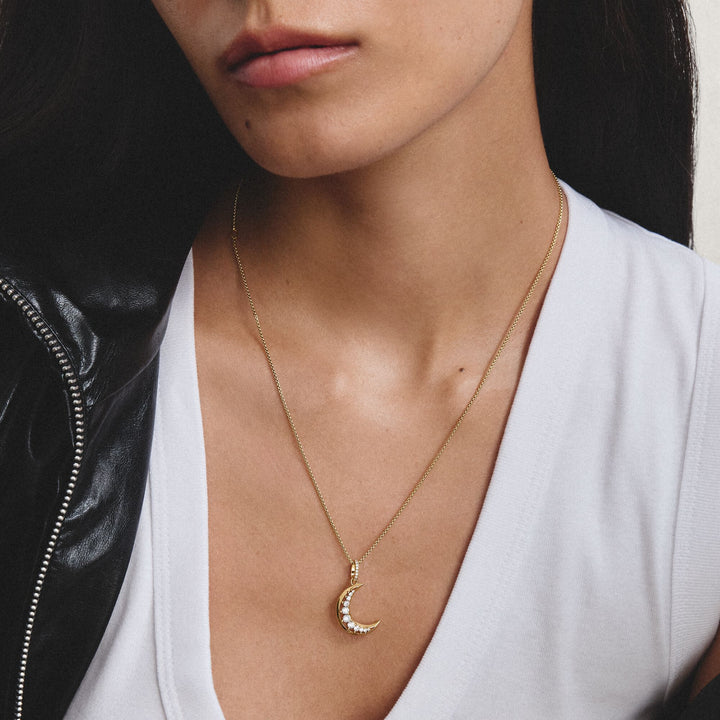 Thomas Sabo Pendant moon with zirconia TPE1020MY