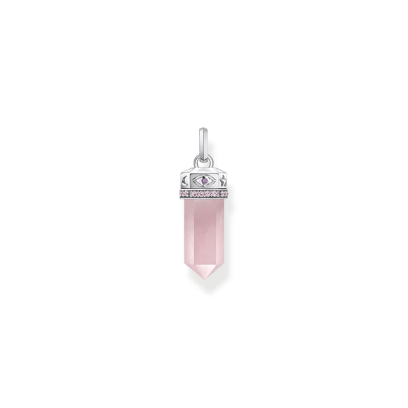 THOMAS SABO Rose Quartz Crystal Pendant Silver TPE955RQ
