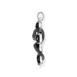 THOMAS SABO Cross pendant with snake and black zirconia TPE964BCZ