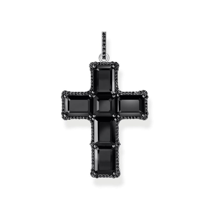 THOMAS SABO Cross pendant with black zirconia TPE969BCZ