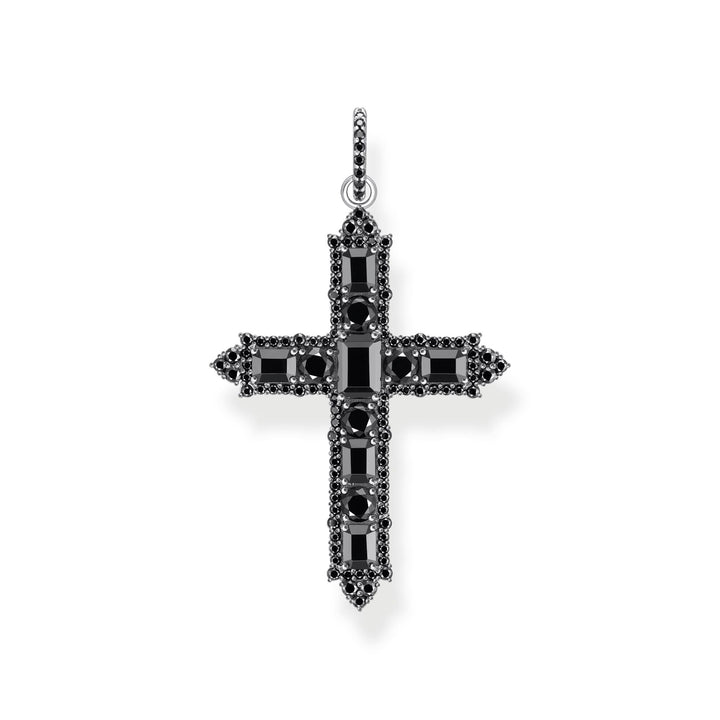 THOMAS SABO Blackened cross pendant with zirconia TPE970BCZ