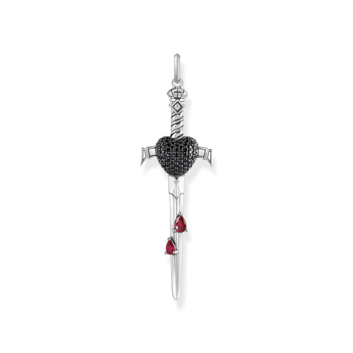 THOMAS SABO Sword pendant with black and red stones TPE972